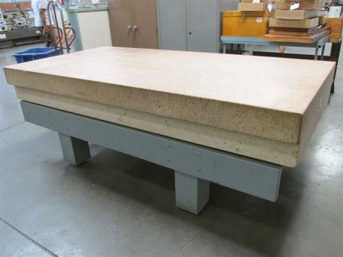 L.s. starrett laboratory grade 96&#034;x48&#034;x12&#034; pink granite surface inspection plate for sale