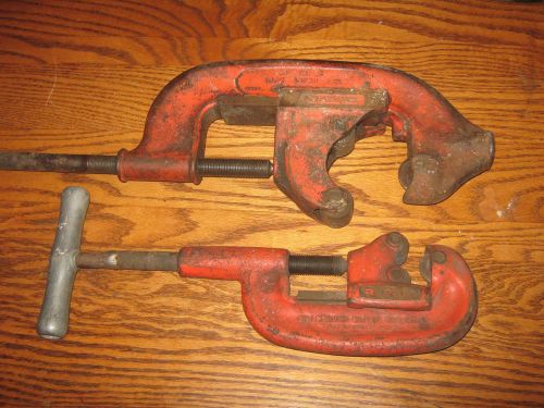 Ridgid No. 4 Heavy Duty 2&#034; to 4&#034; Pipe Cutter &amp; Ridgid No. 2A 1&#034; - 2&#034;