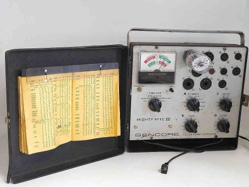 VERY GOOD CONDITION SENCORE TC 136 MIGHTY MITE IV TUBE TESTER &amp; TUBE DATA BOOK