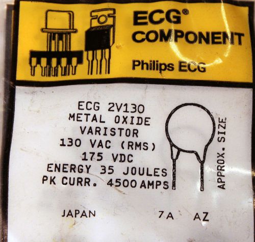 5 ECG2V130 METAL OXIDE VARISTORS