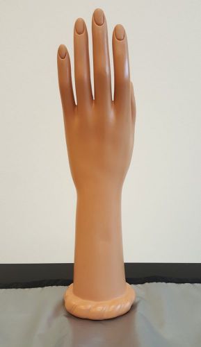 12 Inch Vinyl Display Left Hand for Gloves, Jewelry, Watches, etc Mannequin Hand