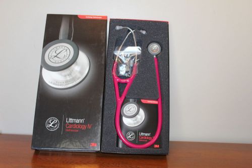 3m littmann cardiology iv stethoscope raspberry tube  27&#034; new open box 6158 for sale