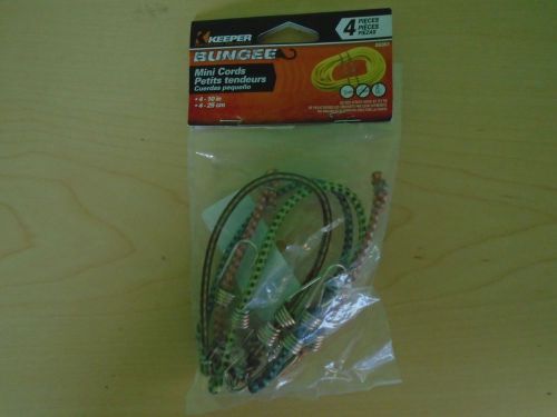 Keeper 06051 10&#034; Mini Bungee Cord, 4 Pack NEW