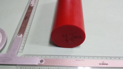 4&#034; DIA. X 11-3/4&#034; LONG URETHANE / POLYURETHANE 95 A RED ROD P/N 11514