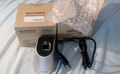 Lot Of TWO Suprema BioMini Optical Fingerprint Reader/Scanner USB