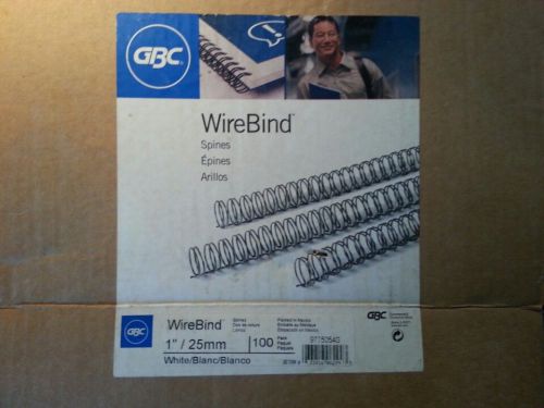 (100 SPINES in BOX) GBC Wire Binding Swingline, Wirebind 1&#034; 25mm for 21 holes