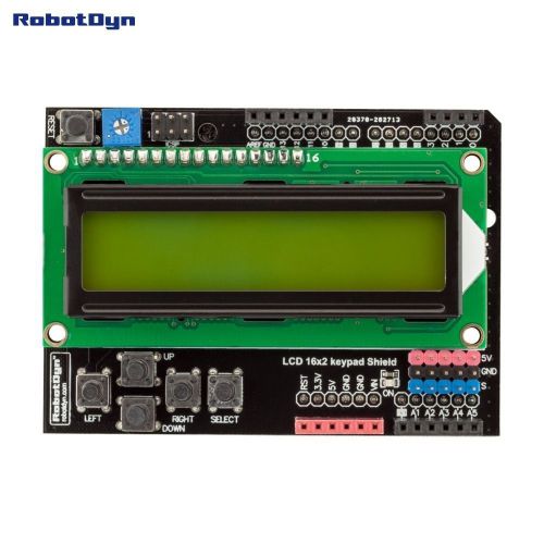 LCD keypad Shield, 1602 display, for Arduino LCD Shield GREEN SCREEN