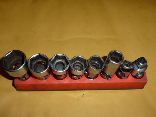 Snap-On METRIC Swivel Sockets Universal 3/8 Drive 7,13,15,16,17,19,22,Universal