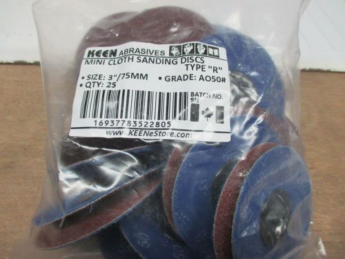 200pcs keen 3&#034; 50grit roloc sandpaper sanding disc #22805 for sale