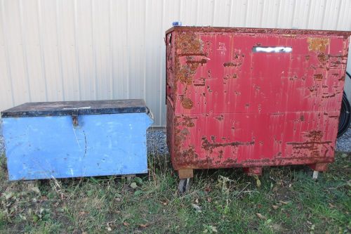 Heavy duty steel lockable job site tool box with casters 4&#039; x 2&#039; for sale