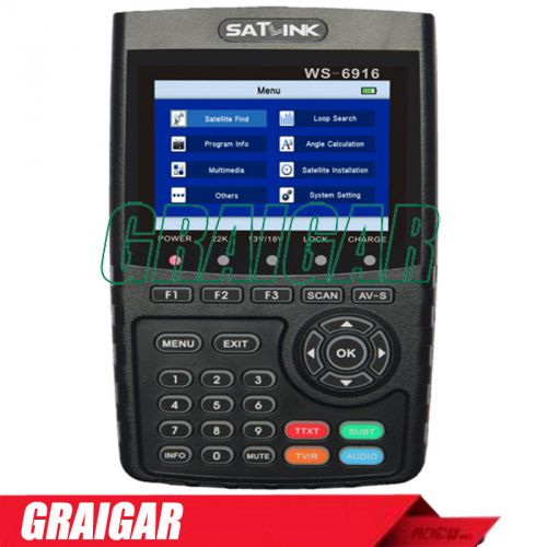 NEW Digital HD Satellite Finder Meter DVB-S/S2 SatLink WS6916 Satellite Finder