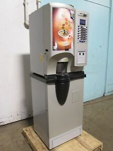 &#034;CRANE-GENESIS B2C US&#034; 12 COFFEE FLAVORS H.D. VENDING MACHINE w/COIN ACCEPTOR