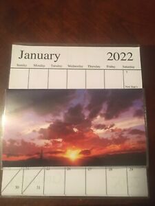 1-2021-2022 SUNSET 2 Year  Pocket Calendar planner FREE SHIP