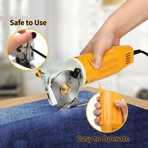 Cloth Cutting Machine Electric Rotary Fabric Cutter Scissors 70mm Diameter Blade