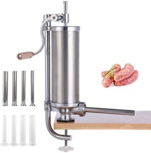 Sausage Stuffer Vertical Stainless Steel Sausage Maker Packed with 8 Tubes 5 lbs