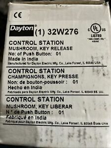 DAYTON 32W276 Control Station,4,4X,Key Release
