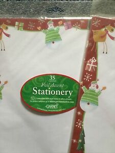 Holiday Stationary Printer Paper Christmas New 2 Packs Santa/reindeer Patterns