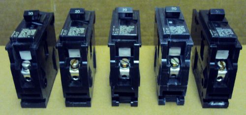 5 SIEMENS ITE CIRCUIT BREAKERS BQ1B020 20 Amp