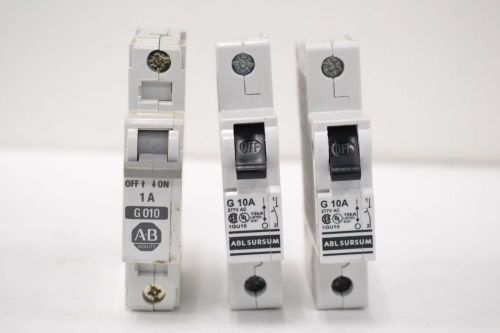 LOT 3 ALTECH ASSORTED G10 277V-AC 1A 10A AMP 1P POLE CIRCUIT BREAKER B311122