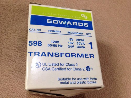 120V 8/16/24V Edwards Signaling Transformer 598