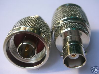 2pcs n male to bnc female jack socket rf coax radio connector plug adapter,80 for sale