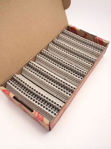 Din rail terminal blocks 600 quantity dk2.5n dinkle 12 awg gauge 20a 600v for sale