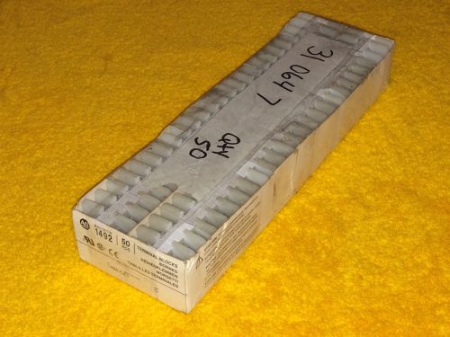 ***NEW*** BOX OF (50) ALLEN BRADLEY 1492-CA1 600 VOLT TERMINAL BLOCKS SERIES C