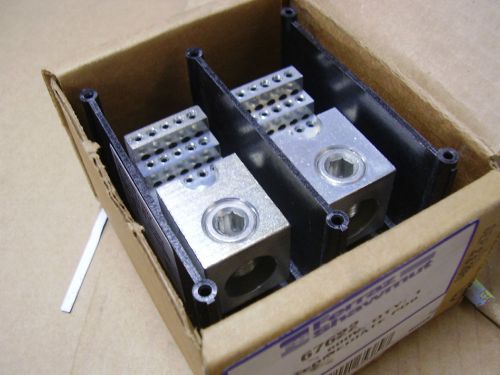 MERSEN, Ferraz Shawmut 67622, 2P Aluminum Power Distribution Block, Model: 67000