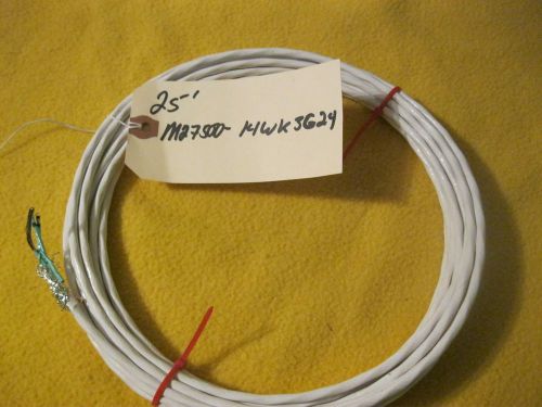 25 FEET -14 AWG / 3 WIRE / SILVER SHIELDED TEFLON TWISTED