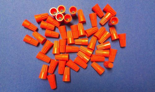 LOT OF 50 ORANGE WIREGARD WIRE NUT CONNECTORS