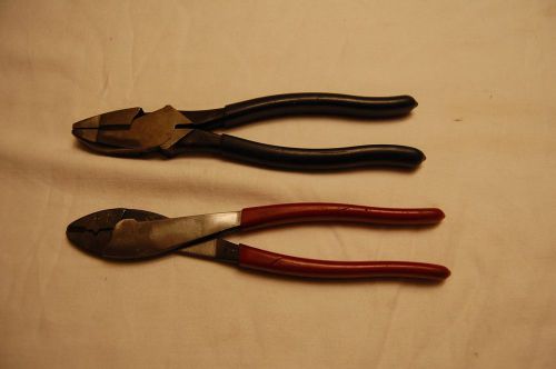 Klein tools side cutting pliers and sta-kon crimping pliers for sale