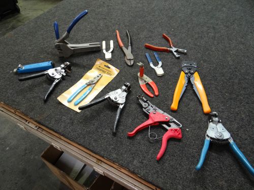 Lot of 13 wire strippers crimper ideal stripmaster utica stripwright sta-kon for sale