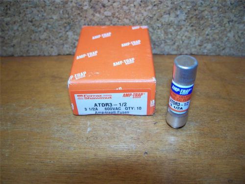 1 Box of 10 New MERSEN Ferraz Shamut ATDR3-1/2 Amp Trap 3-1/2A 600V Fuse