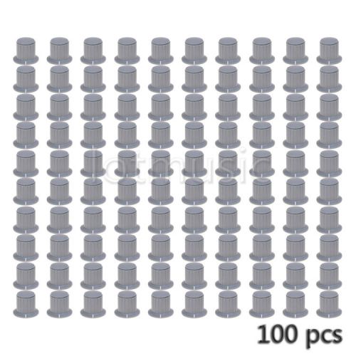 100pcs plastic grey top screw tighten control knob 16mmdx16mmh 4mm shaft for sale