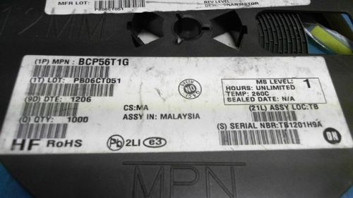 250-pcs npn audio 1a 80v on semi bcp56t1g 56t1 bcp56t1 for sale