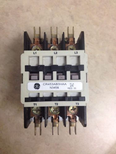 General Electric 25 Fla 3 Pole 24 Volt Coil 120 To 600V Contactor CR453AB3HAA