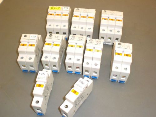 Allen Bradley 1492 Series Fuse Holders, Single, Double, Triple - Lot of 10