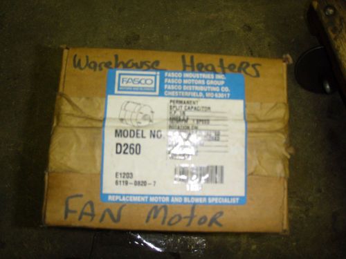 Fasco 1/6 hp 1075 Rpm 2.9 Amps  Electric Motor