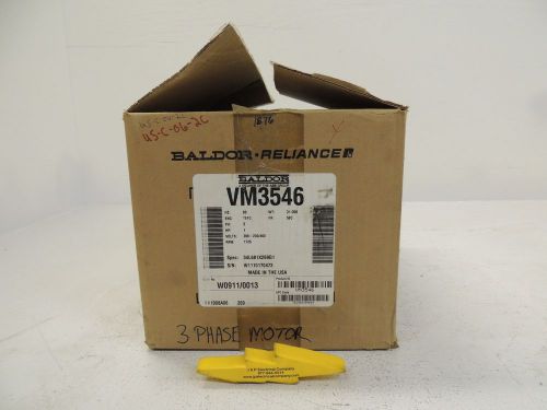 Baldor Reliance Motor VM3546, 1 HP, 208-230/460V, 1725 RPM, Phase 3, 60 HZ, NIB