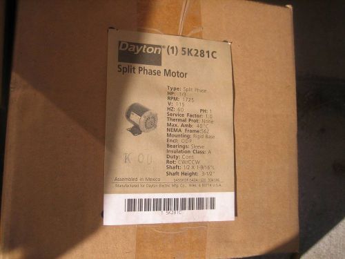 *New*  Dayton Motor 1/3 HP ODP 1725 RPM  5K281