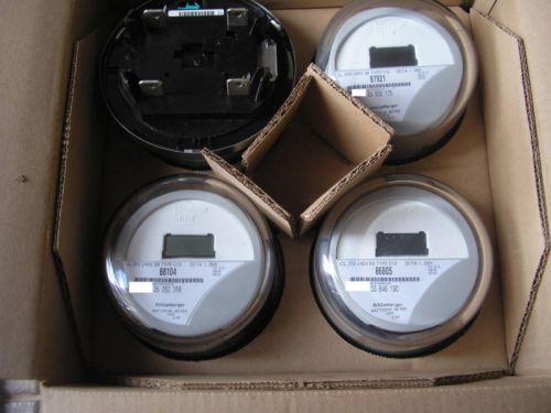 ITRON WATTHOUR METER KWH, C1S, RESET TO ZERO, LOT OF 4