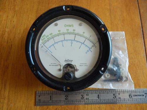 Phastron ohm meter gauge: new old stock (no box): ruggedized for sale