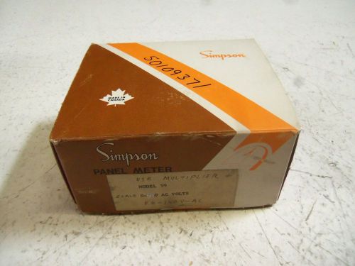 SIMPSON MODEL 59 0-750 VOLTS PANEL METER 10348 *NEW IN BOX*