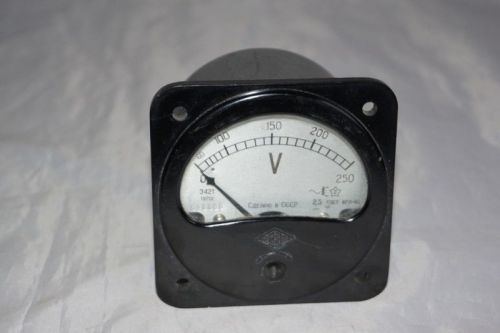 Vintage 1970 soviet russian panel device voltmete volt meter 0-250 working ussr for sale