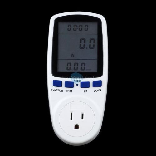 US Power Energy Watt Voltage Amps Meter Power Electricity Usage Monitor Analyzer