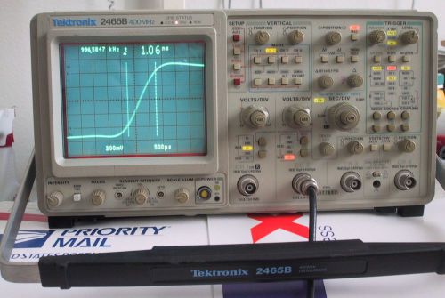 TEKTRONIX 2465B 400MHz $1200 OSCILLOSCOPE, +freq counter, calibrated, was $11000