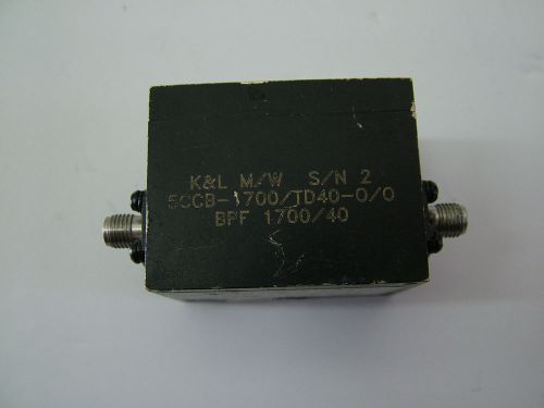 RF BANDPASS FILTER CF 1.7GHz BW 80MHz 5CCB-1700/TD40