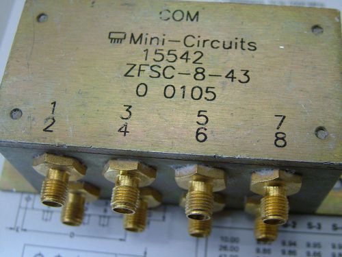 RF POWER SPLITTER / COMBINER 10MHz - 1GHz ZFSC-8-43 8 WAY SMA MINI CIRCUITS