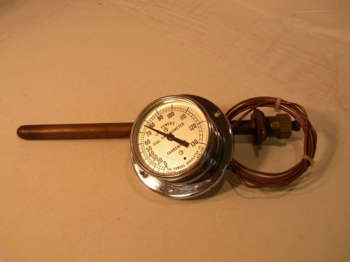 &#034;The Powers&#034; Dial Thermometer w/Chrome Housing &amp; Probe 0-130 Degrees Fahrenheit