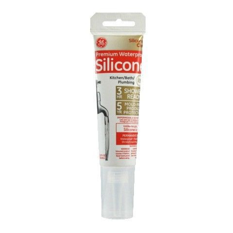 2.8 oz. Clear Kitchen &amp; Bath Silicone II Sealant Squeeze Tube